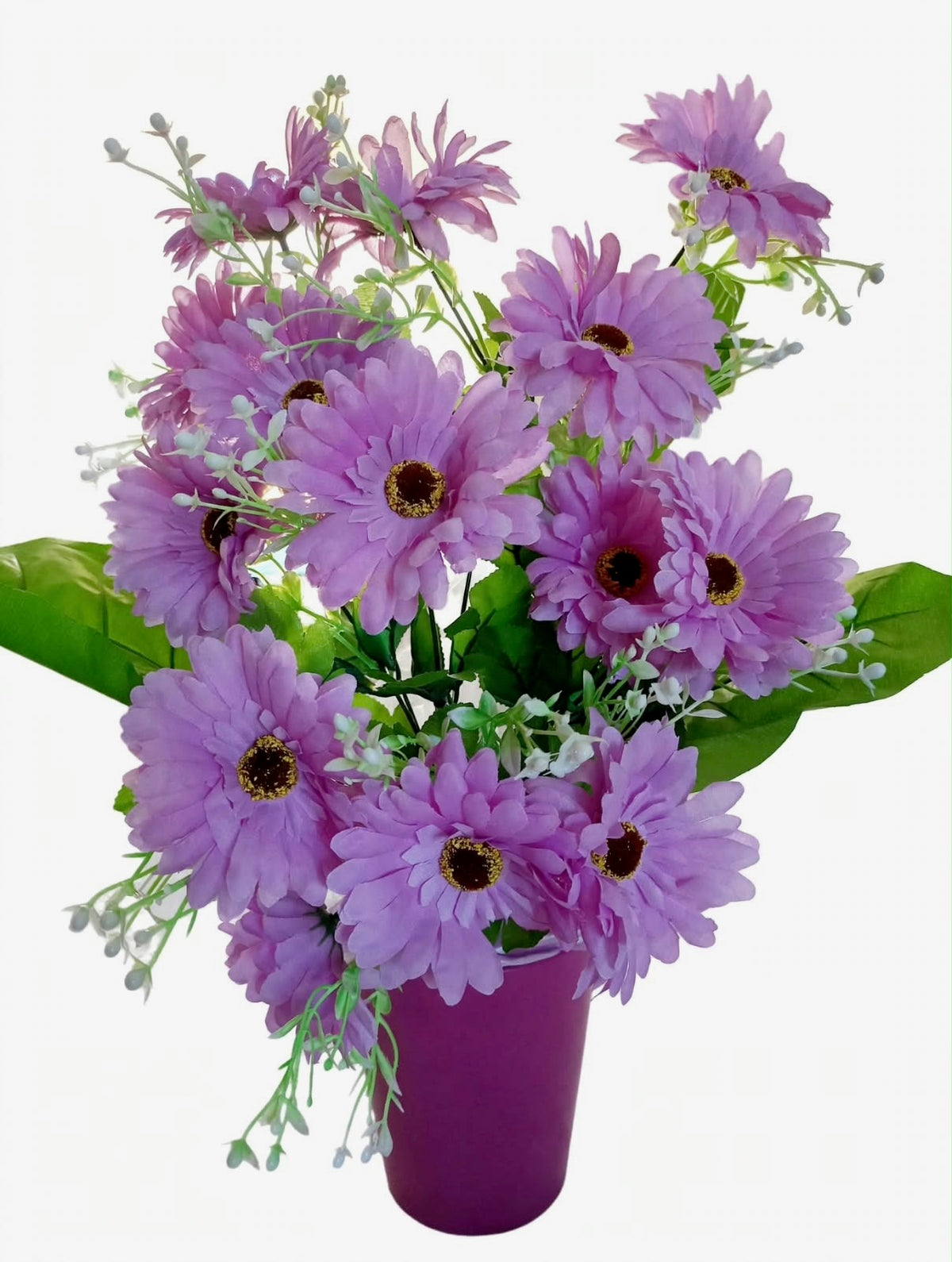MAZZO DI MARGHERITE / GERBERE ARTIFICIALI VIOLA - H 50 cm