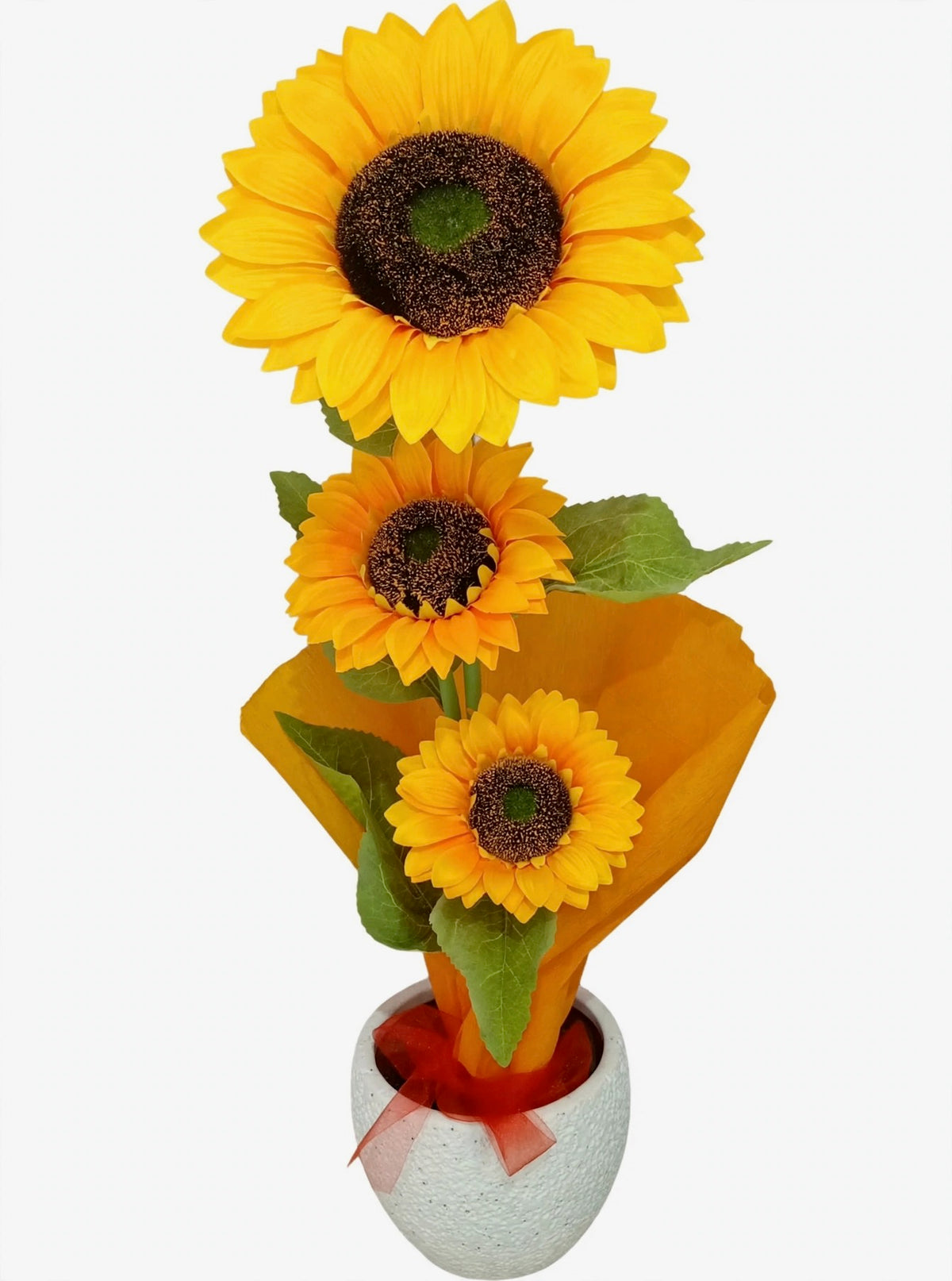 COMPOSIZIONE ARTIFICIALE GIRASOLI - H 50 cm